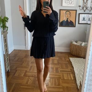 Equipment silk tie detail dress